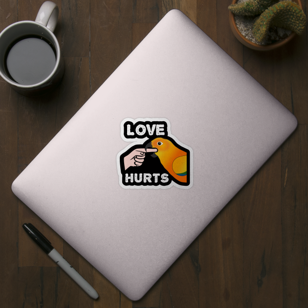Love Hurts Sun Conure Parrot Biting by Einstein Parrot